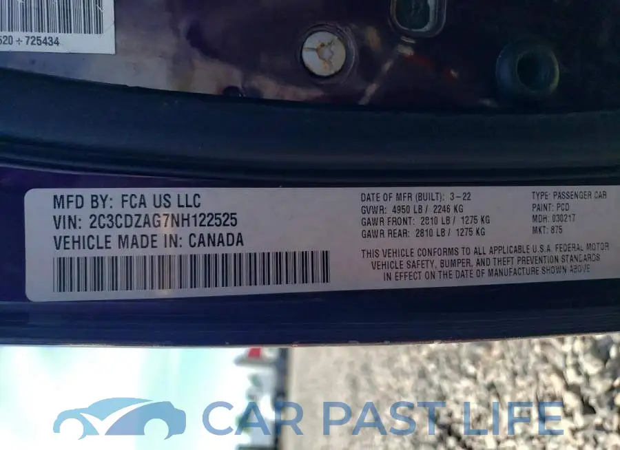 2C3CDZAG7NH122525# 12