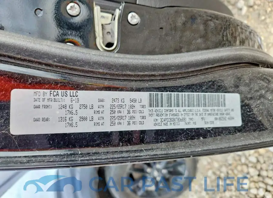 3C4PDCBG6KT836691# 12