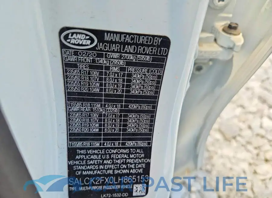 SALCK2FX0LH865153# 13