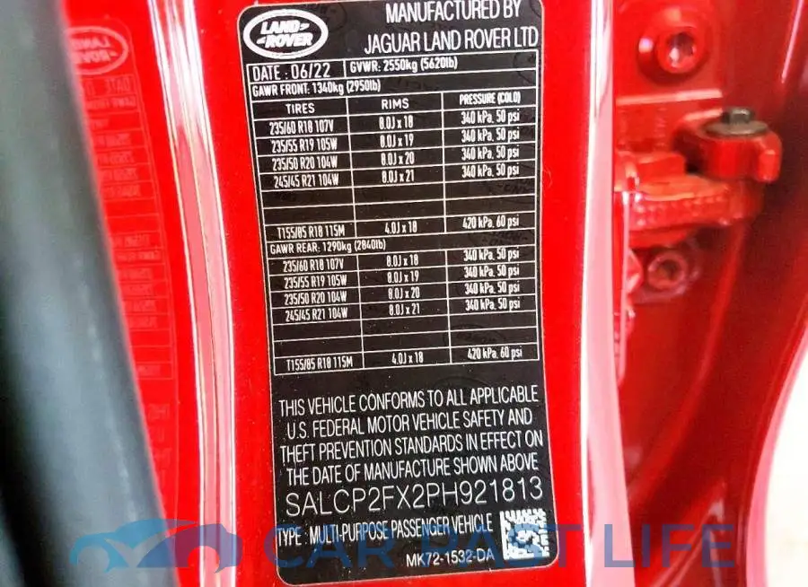 SALCP2FX2PH921813# 12