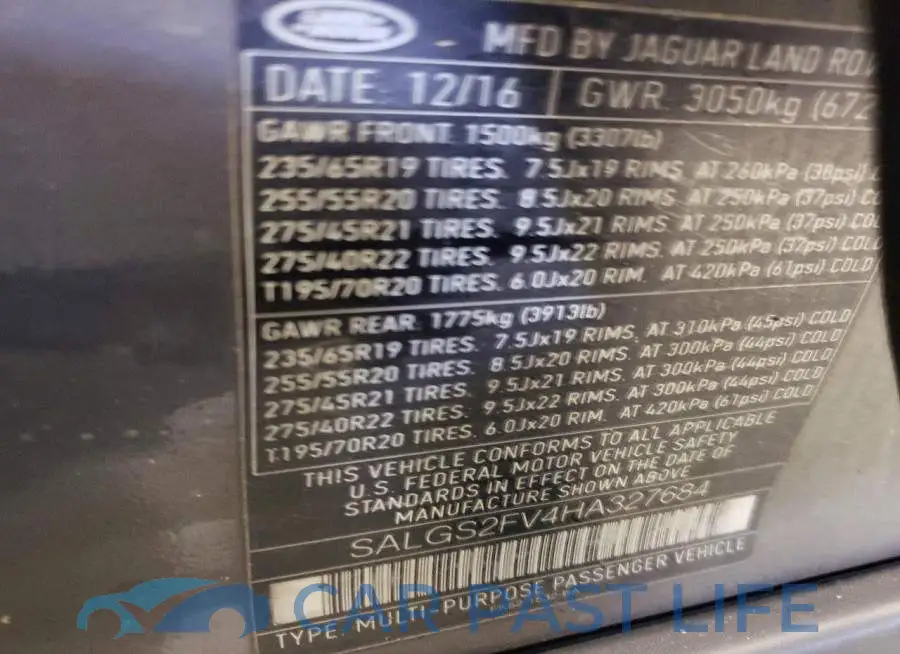 SALGS2FV4HA327684# 13
