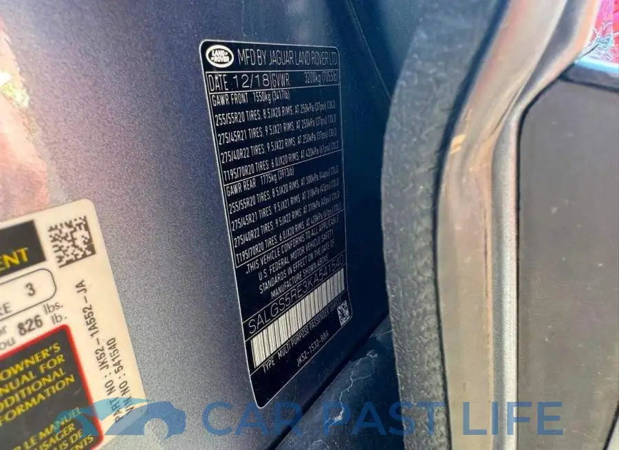 SALGS5RE3KA541540# 10