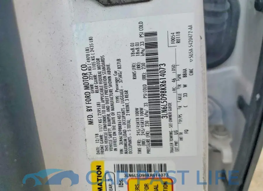 3LN6L5D98KR614073# 12