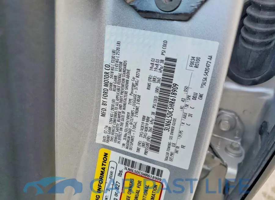 3LN6L5DC5HR618909# 12