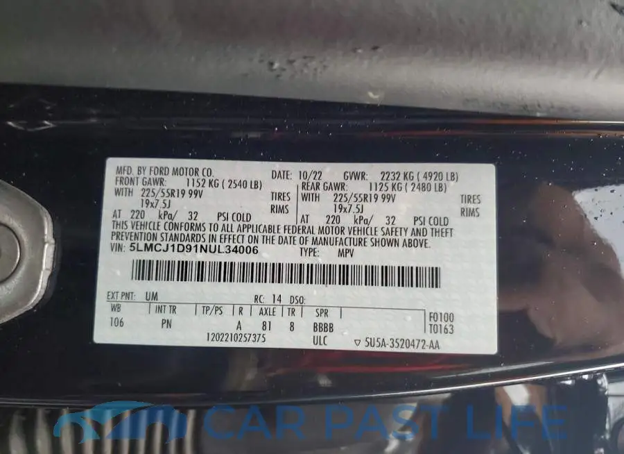 5LMCJ1D91NUL34006# 14