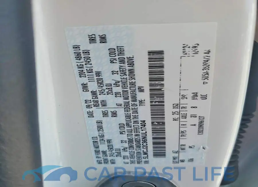 5LMCJ2C96NUL17404# 13