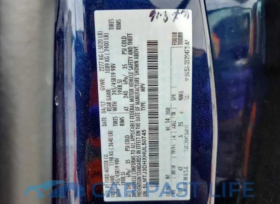 5LMTJ3DHXHUL50745# 13