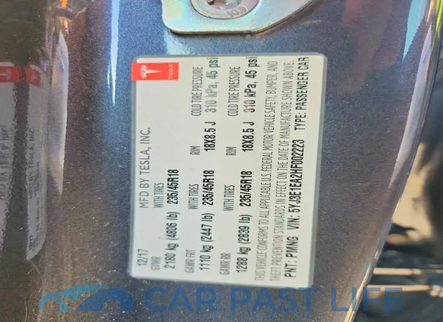 5YJ3E1EA2HF002223# 12