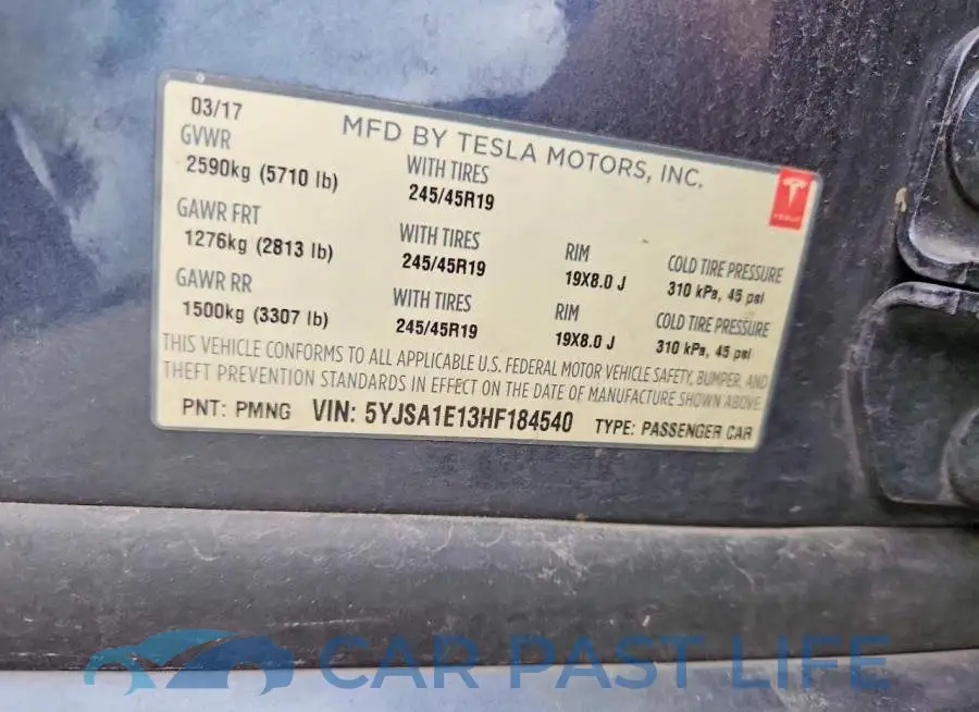 5YJSA1E13HF184540# 13