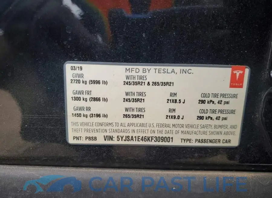 5YJSA1E46KF309001# 12