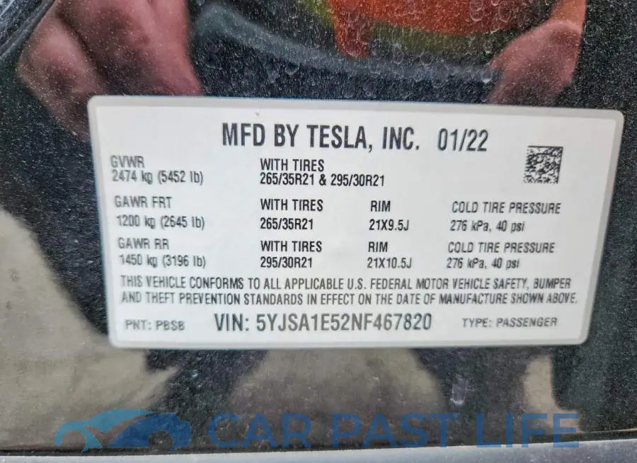 5YJSA1E52NF467820# 13