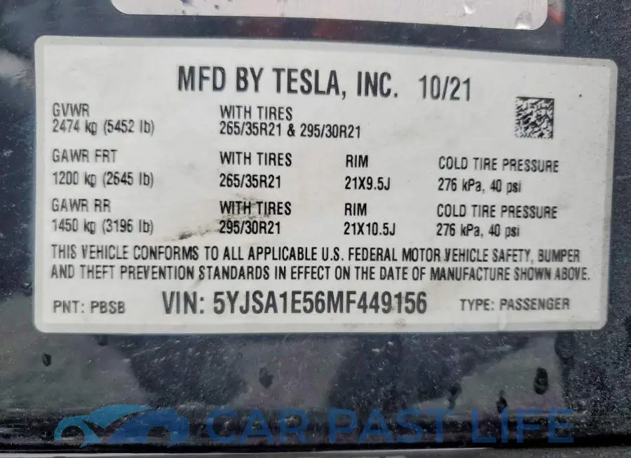 5YJSA1E56MF449156# 13