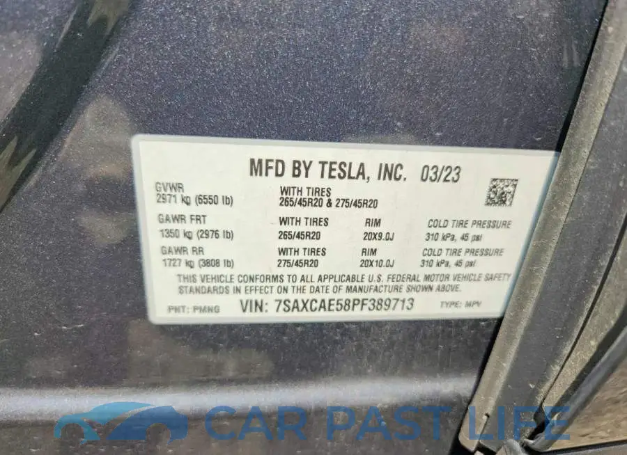 7SAXCAE58PF389713# 13
