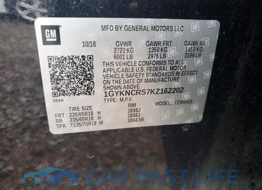 1GYKNCRS7KZ162202# 13
