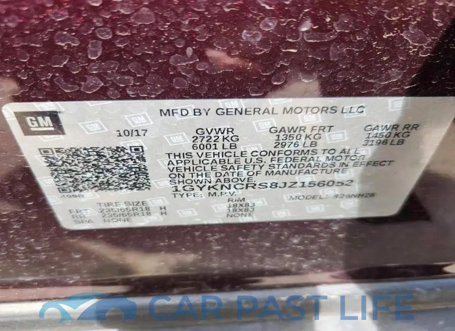 1GYKNCRS8JZ156052# 12
