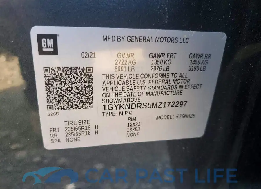 1GYKNDRS5MZ172297# 13