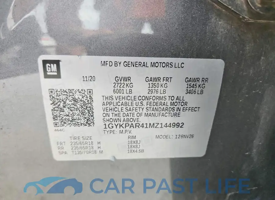 1GYKPAR41MZ144992# 12