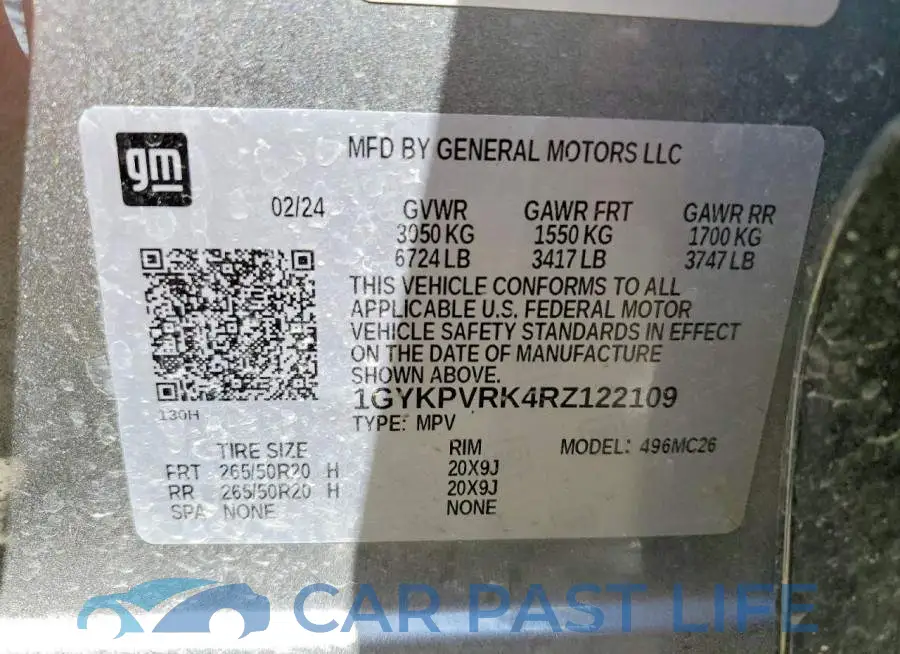 1GYKPVRK4RZ122109# 12