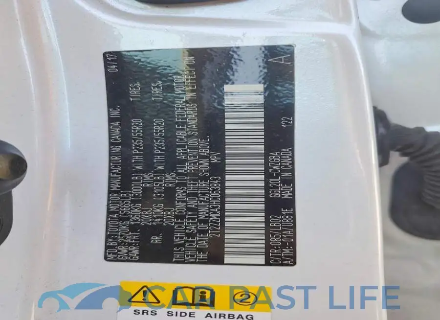 2T2ZZMCA3HC063843# 13