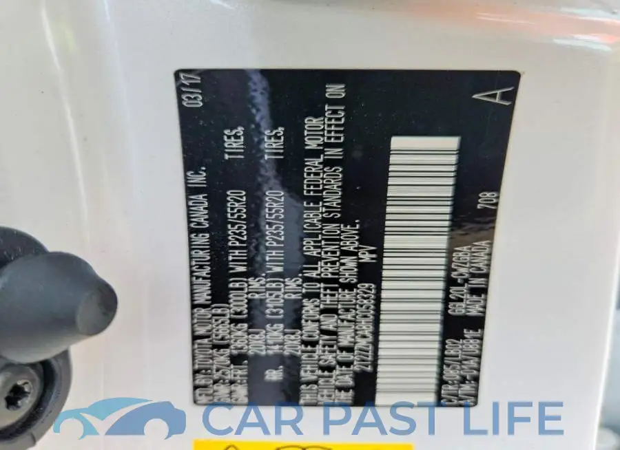 2T2ZZMCA8HC058329# 12
