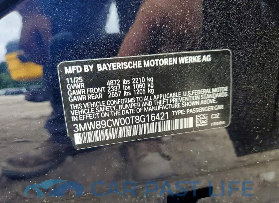 3MW89CW00T8G16421# 13