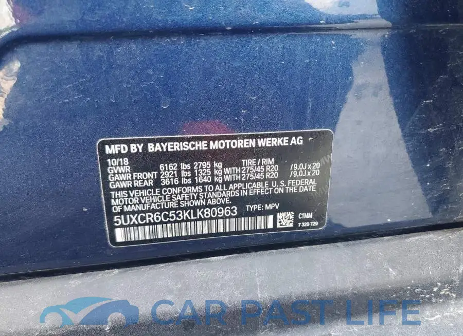 5UXCR6C53KLK80963# 13