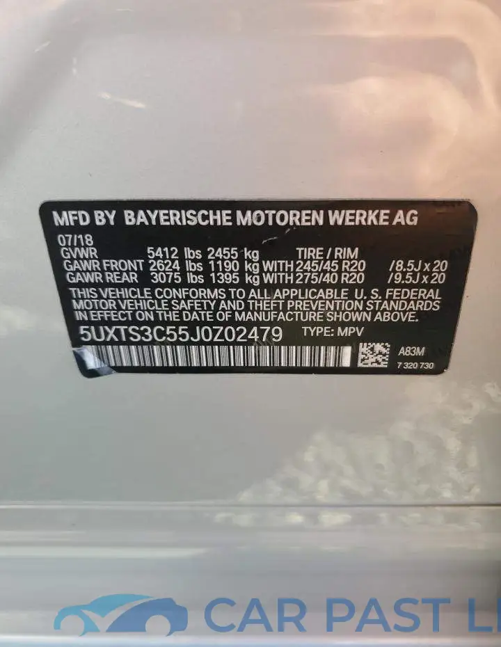 5UXTS3C55J0Z02479# 13
