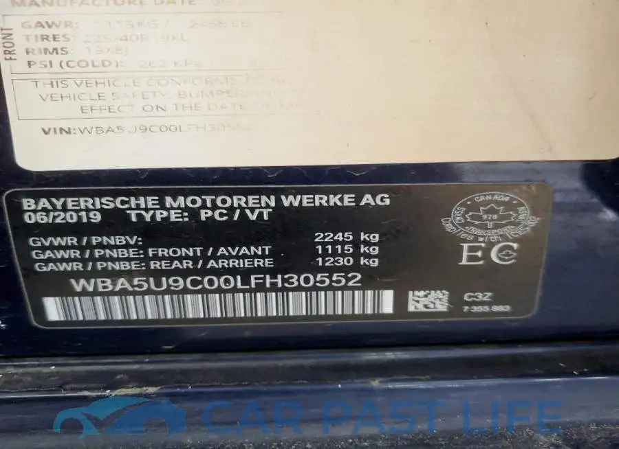 WBA5U9C00LFH30552# 13