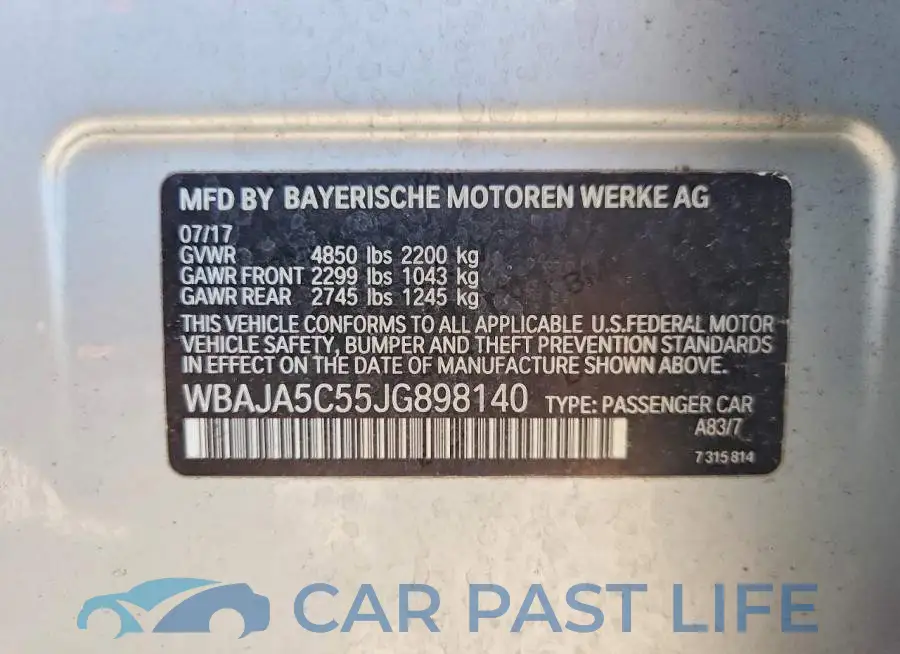 WBAJA5C55JG898140# 12