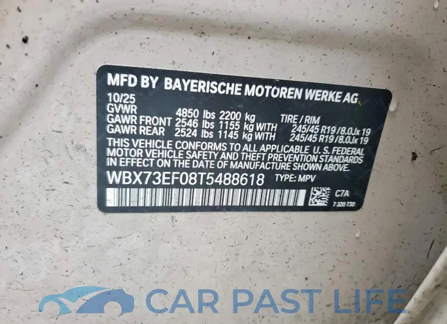 WBX73EF08T5488618# 13