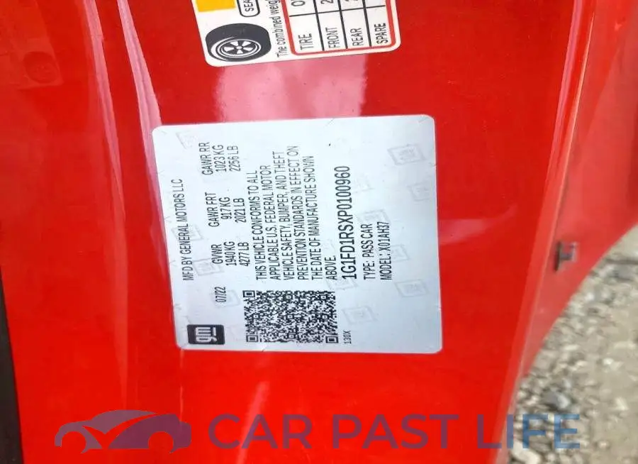 1G1FD1RSXP0100960# 13