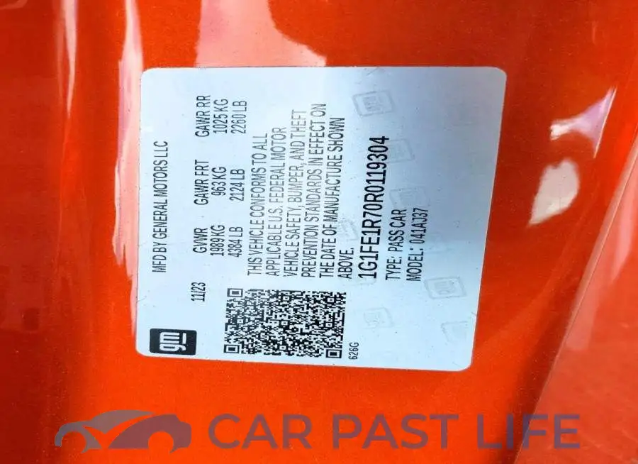 1G1FE1R70R0119304# 12