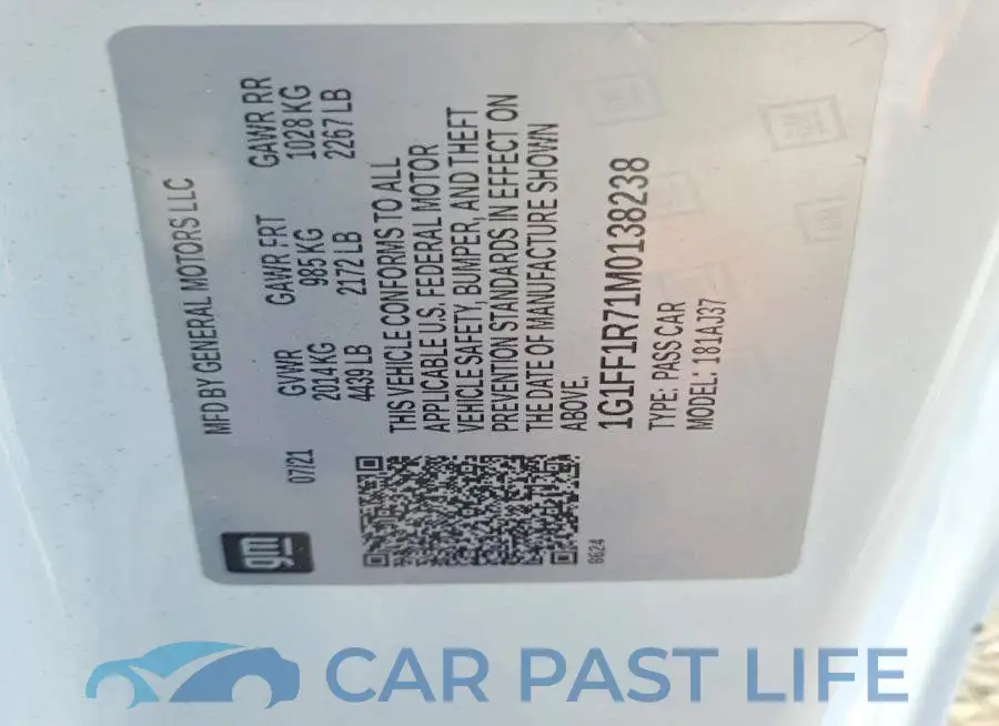 1G1FF1R71M0138238# 13