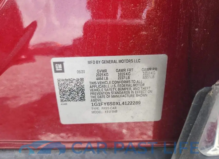 1G1FY6S0XL4122289# 12