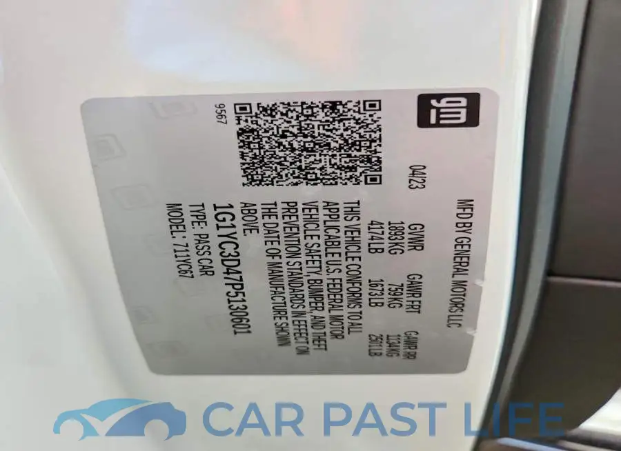 1G1YC3D47P5130601# 13
