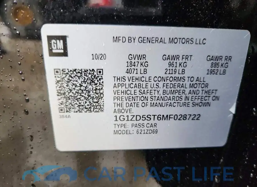1G1ZD5ST6MF028722# 13