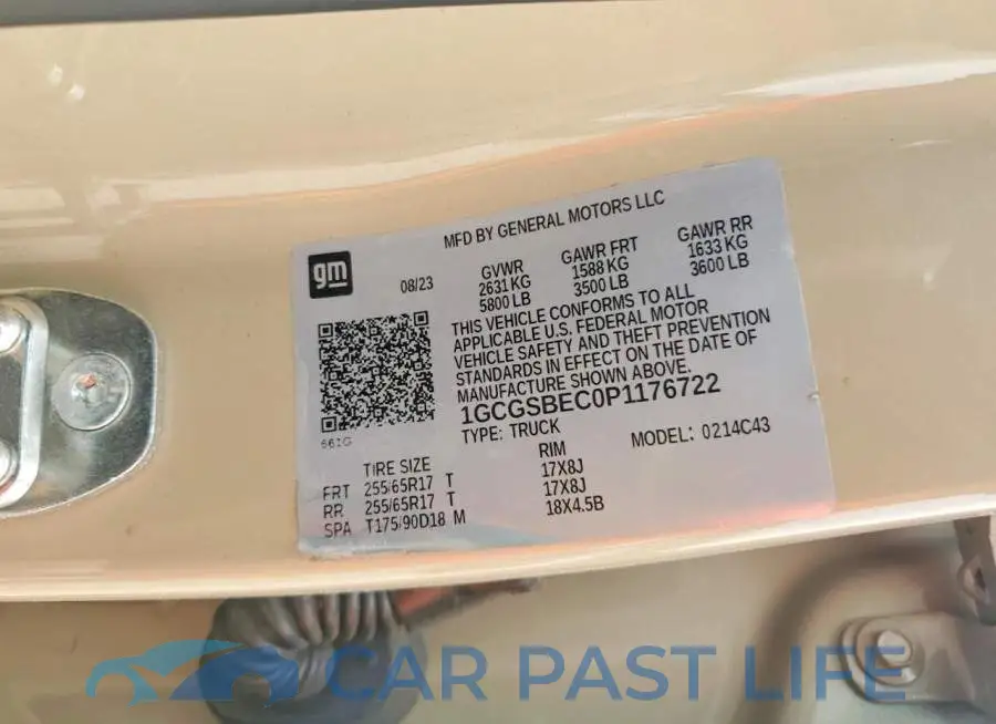 1GCGSBEC0P1176722# 13