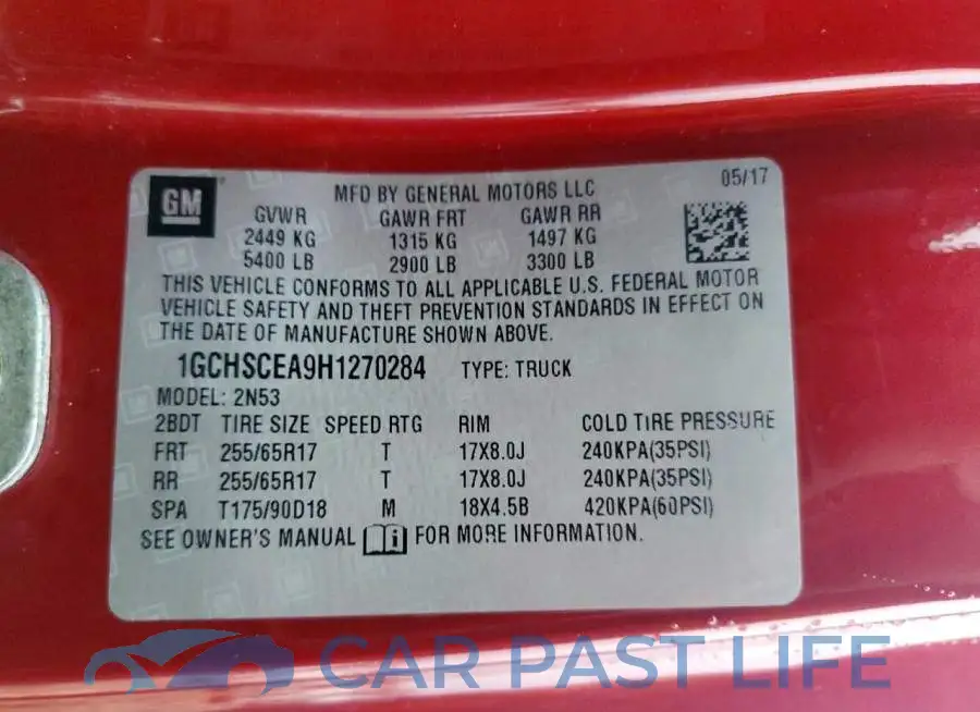 1GCHSCEA9H1270284# 13