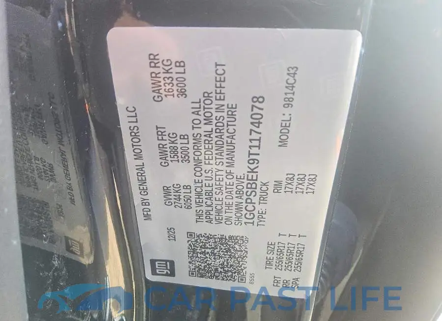 1GCPSBEK9T1174078# 13