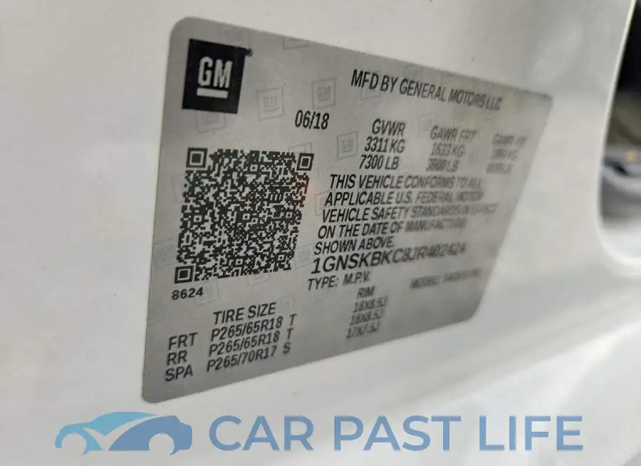 1GNSKBKC8JR402424# 13