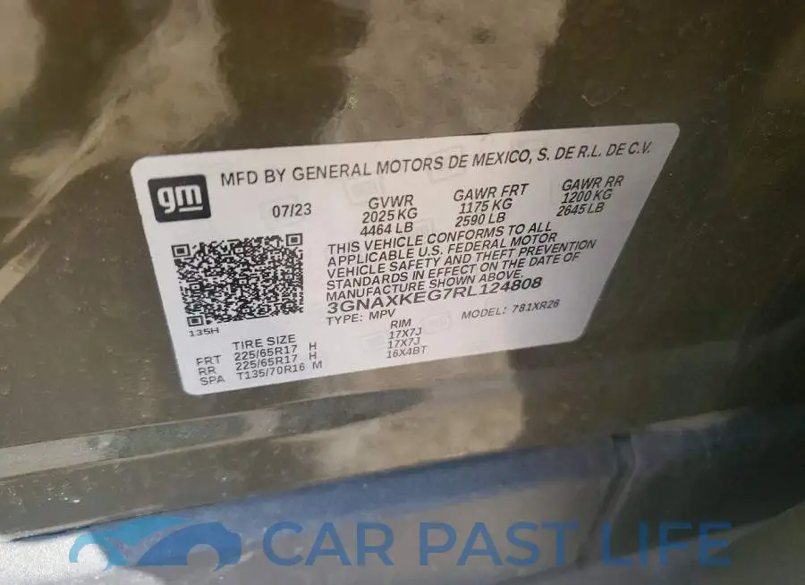3GNAXKEG7RL124808# 13