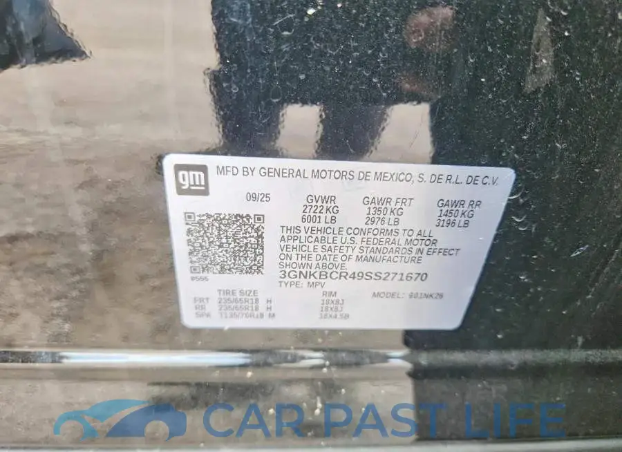 3GNKBCR49SS271670# 14