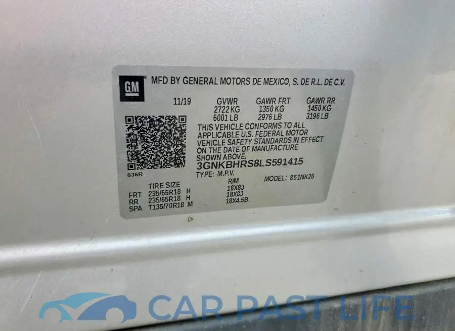 3GNKBHRS8LS591415# 13
