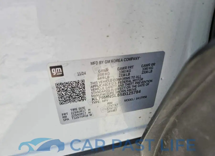 KL79MNSL8SB125784# 13
