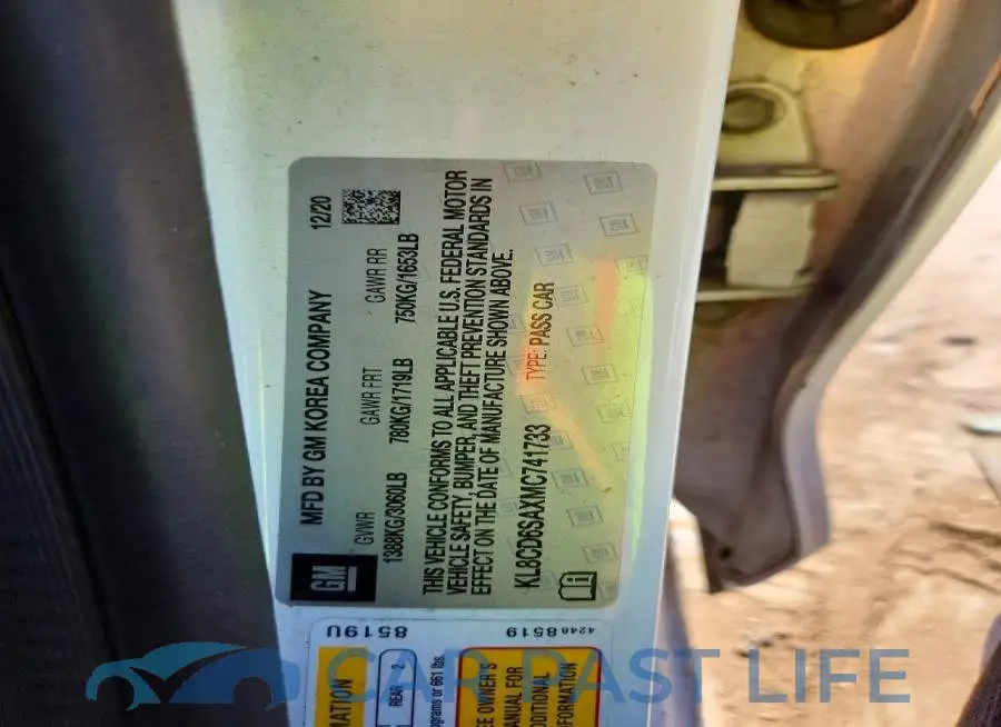 KL8CD6SAXMC741733# 12