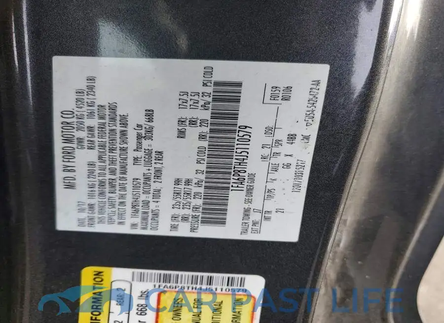 1FA6P8TH4J5110579# 12