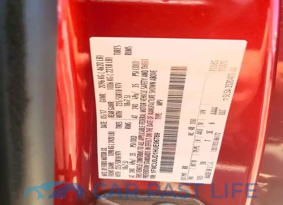 1FMCU0JD1HUE06789# 14