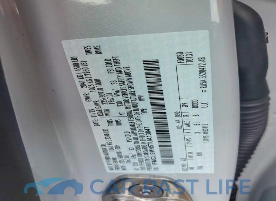 1FMCU9MN5TUA13847# 13