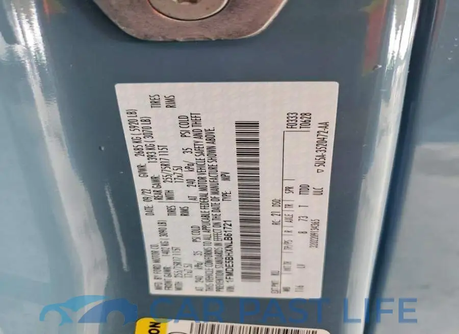1FMDE5BHXNLB61721# 12