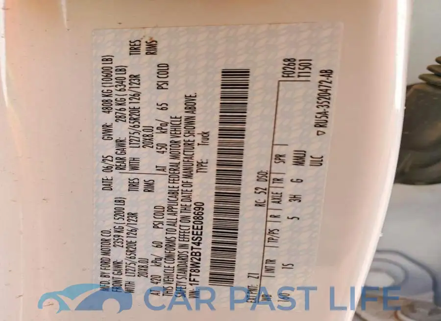 1FT8W2BT4SEE08690# 12